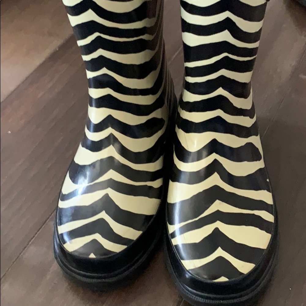Kids zebra print Wellies/Rain boots